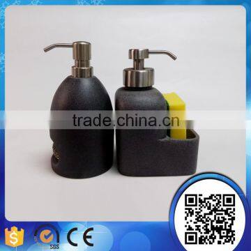 kitchen soap dispenser with sponge and cleaning ball holder