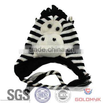 Child Animal head Hat with braid