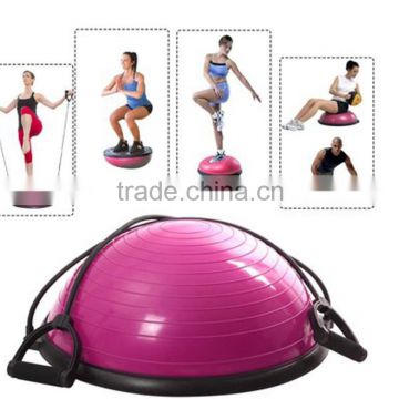 Yoga Fitness Ball Balancing Half Ball Resistance Band functional Pump Gym Balance Trainer with free pron video