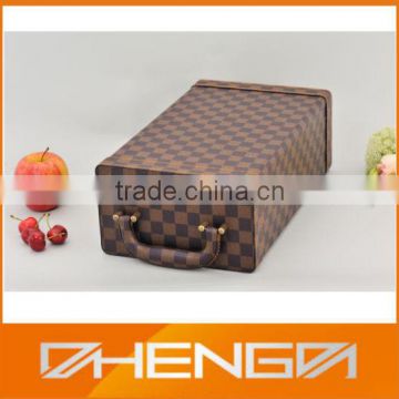 Best Sell factory customized leather packaging boxes for wine bottles (ZDS-F401)