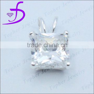 Wholesale 925 sterling silver zircon solitaire pendant