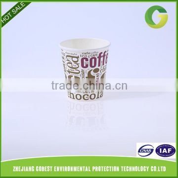 GoBest FDA certified single wall paper cup hot drink cups with PLA lids