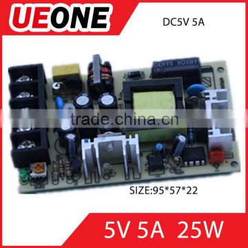 25w AC DC open Frame type single output switching power supply DC5V 5A