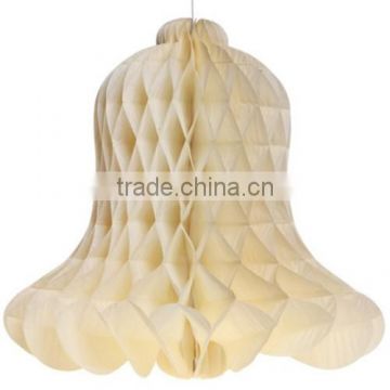 Ivory Tissue Paper Honeycomb Bell