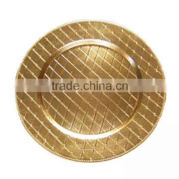 GRS Wholesale PP Gold Charger Plate