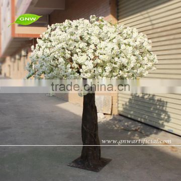 GNW BLS056 7ft White Artificial Wedding Blossom Trees in Silk Cherry for Indoor Backdrop Decoration