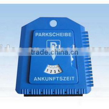 Promotional gift Plastic small size car parking disc with ice scraper