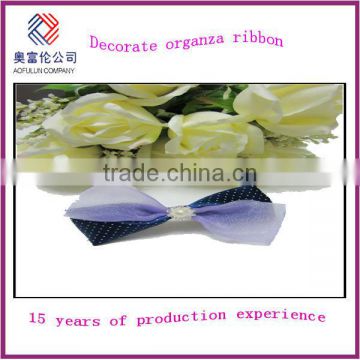 Decorate organza ribbon bow