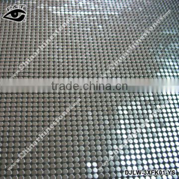 Iron on Square Metal Mesh Trim 3MM Silver for Shoes