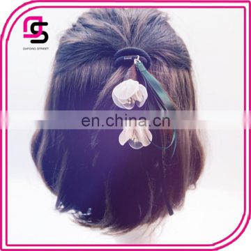 New Wholesale Decorative Floral Elastic Hair Tie Accessories Girls Korean Headdress