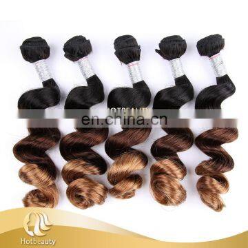Fashionable Style 3 Tone Color The Softest Peruvian Natural Wave Human Hair Extension