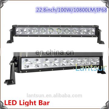 22inch 10pcs*10w led light bar with spot beam 8 degree and flood beam 90 degree