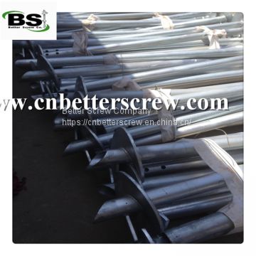 steel material helical piles for building foundation