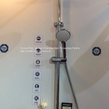 IT-P011 luxury bathroom shower systems with platform chrome colour 3 functions rain shower Foshan supplier