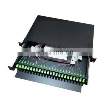 12 24 48 core fibre optic termination box patch panel drawer