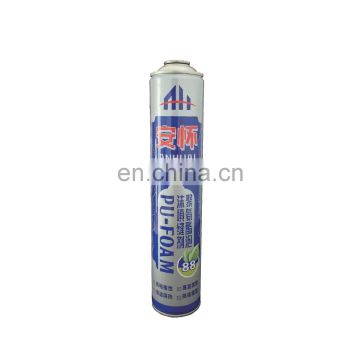 Hebei aerosol cans bottle 750ml empty and pu fome sealant polyurethane foam empty