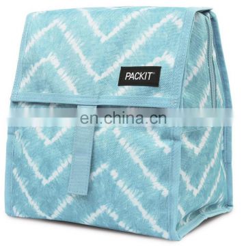 Functional Pattern Cooler Box Portable Insulated Canvas Lunch Bag Thermal Food Picnic Lunch Bags For Women Kids