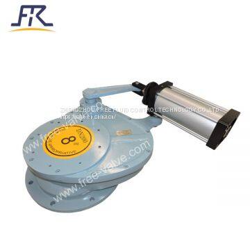 FRZ643TC short structure Pneumatic Swing Ceramic disc Feeding Valve for Replacing dome valve at coal power plants