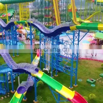 Long Durable Summer Pool Slide Water Park Product With Best Aftersales