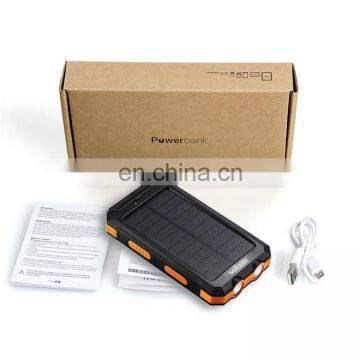 Large Capacity 8000mAh Waterproof Dustproof Solar Power Bank Wireless Mobile Phone Charger