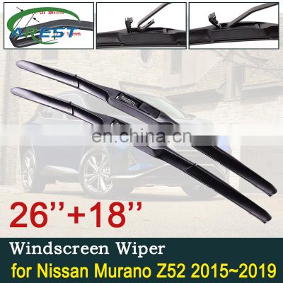 for Nissan Murano Z52 2015~2019 Front Windscreen Windshield Wipers Car Accessories Car Wiper Blades Stickers 2016 2017 2018