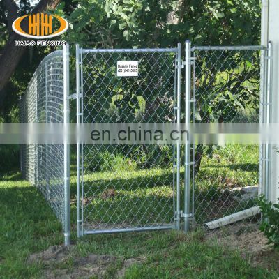 8 foot commercial chain link fence gate, diamond wire mesh fence gate