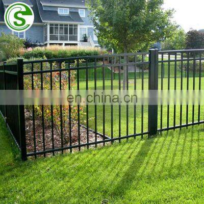 Heavy duty black powder coated steel fencing spear picket fence for residential