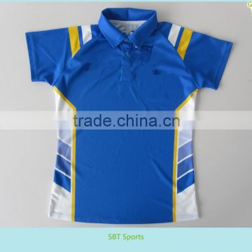 custom sublimation sports polo shirt for polyester with number and name
