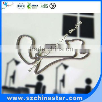 Feature hot sale animal shapes metal flat wire bookmark
