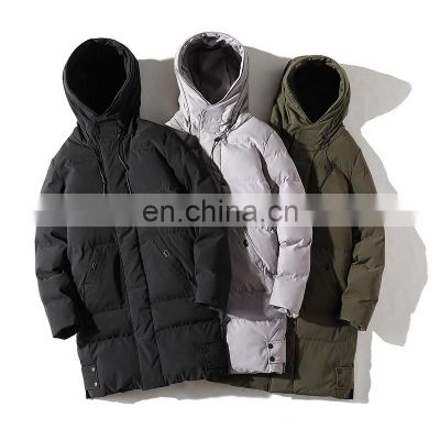 Large-size hooded cotton-padded jacket winter plus fertilizer to increase long cotton-padded jacket loose warm bread clothing