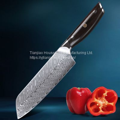 OEM/Wholesale 7 Inch Santoku Knives Damascus VG10 Steel Japan Knife