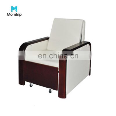 New Arrival Cheap Price Hospital Furniture Clinic Recliner Folding Attendant Accompany Sleeping Bed Chair For Waiting