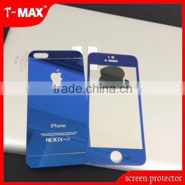 9h hardness color tempered glass screen protector for iphone5 &iphone4