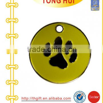 Yellow Dog footprints metal charms necklace jewelry