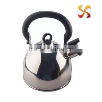 1.5L high quality stainless steel whistling tea kettle set with nylon handle