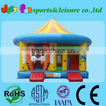 tiger inflatable bouncer house combo, inflatable castle and slide combo
