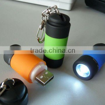 Promotional cheap and useful keychain led usb light
