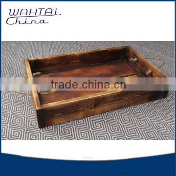 Handmade Wood Tray Home Decor Tabletop Rustic Charm Antique wood tray