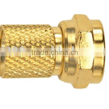 Twist-On F-Type / F Connector gold plated