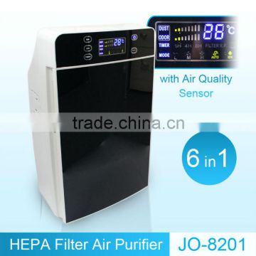 2016 New Arrival 6 in 1 Hepa Air Purifier with Ionizer for Household JO-8201