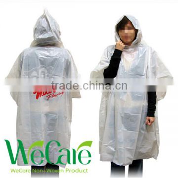 Waterproof customized logo poncho disposable raincoats