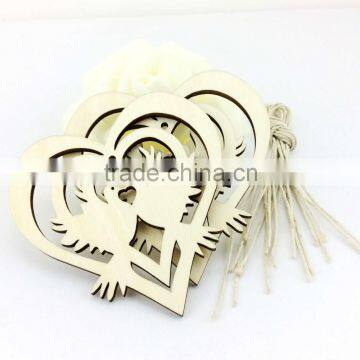 SD-122(4) laser cut wooden heart for Xmas decor