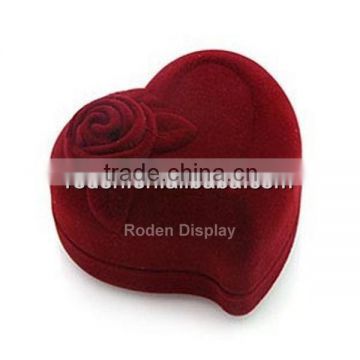 Best-Selling Red Heart Shape Jewelry Ring Packing Box Engagement Ring Gift Box Couple Ring Box                        
                                                Quality Choice