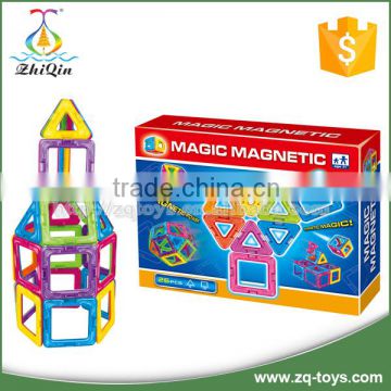 Good quality plastic magnetic block toy for kids
