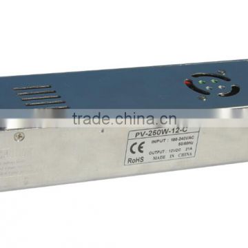 250w constant voltage 24v indoor led power supply with input 170-240V