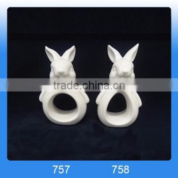 2016 hot Easter gift porcelain rabbit napkin ring for tableware