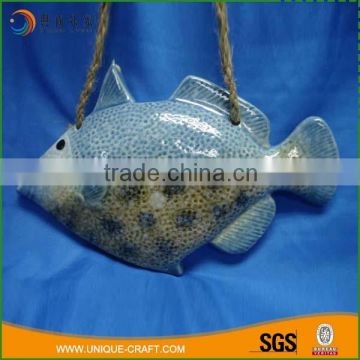 Top quality exquisite hanging fish decorative ceramic