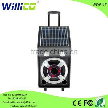 2016 new model portable speaker with wireless mic and solar energy