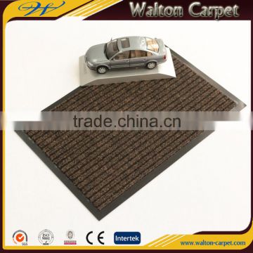 Three fringe brown nonwoven pvc backing dust control elevator floor mat