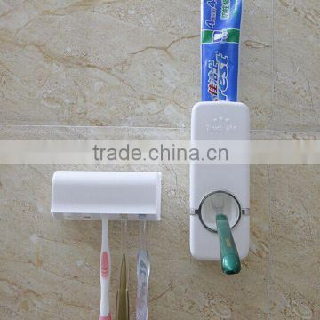 Wash Suppliers Toothpaste Dispenser Automatic Toothpaste Squeezer and Toothbrush Holder Set